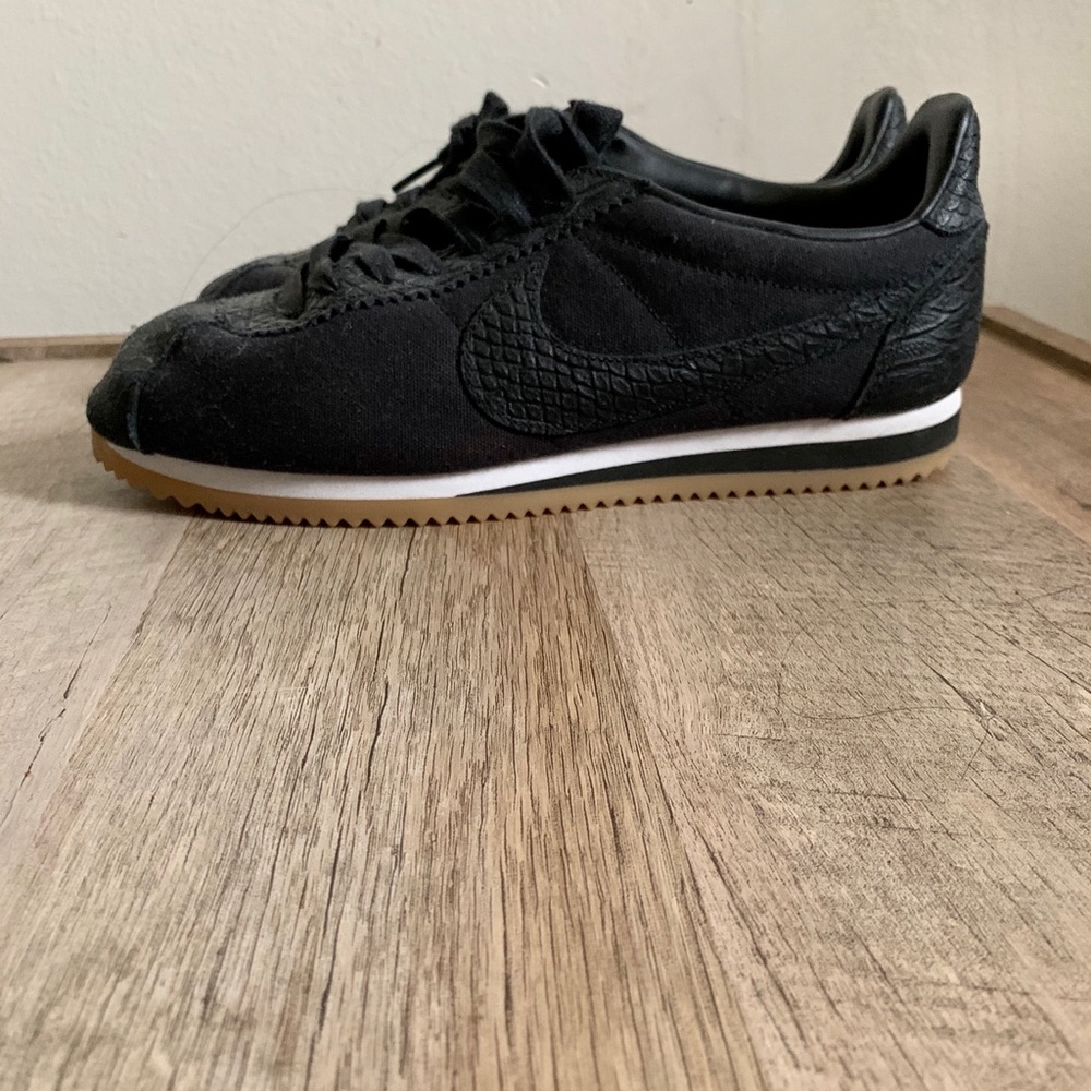 Black Nike Snake Skin Cortez
